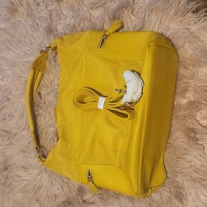 Yellow hobo bag